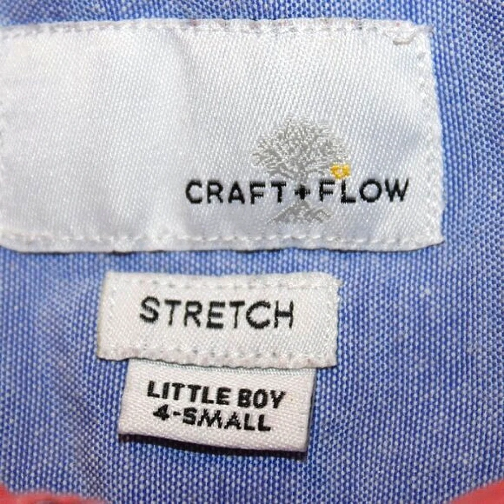 Craft + Flow Little Boys' Palm Tree Stretch Shirt - Size 4 (Small)